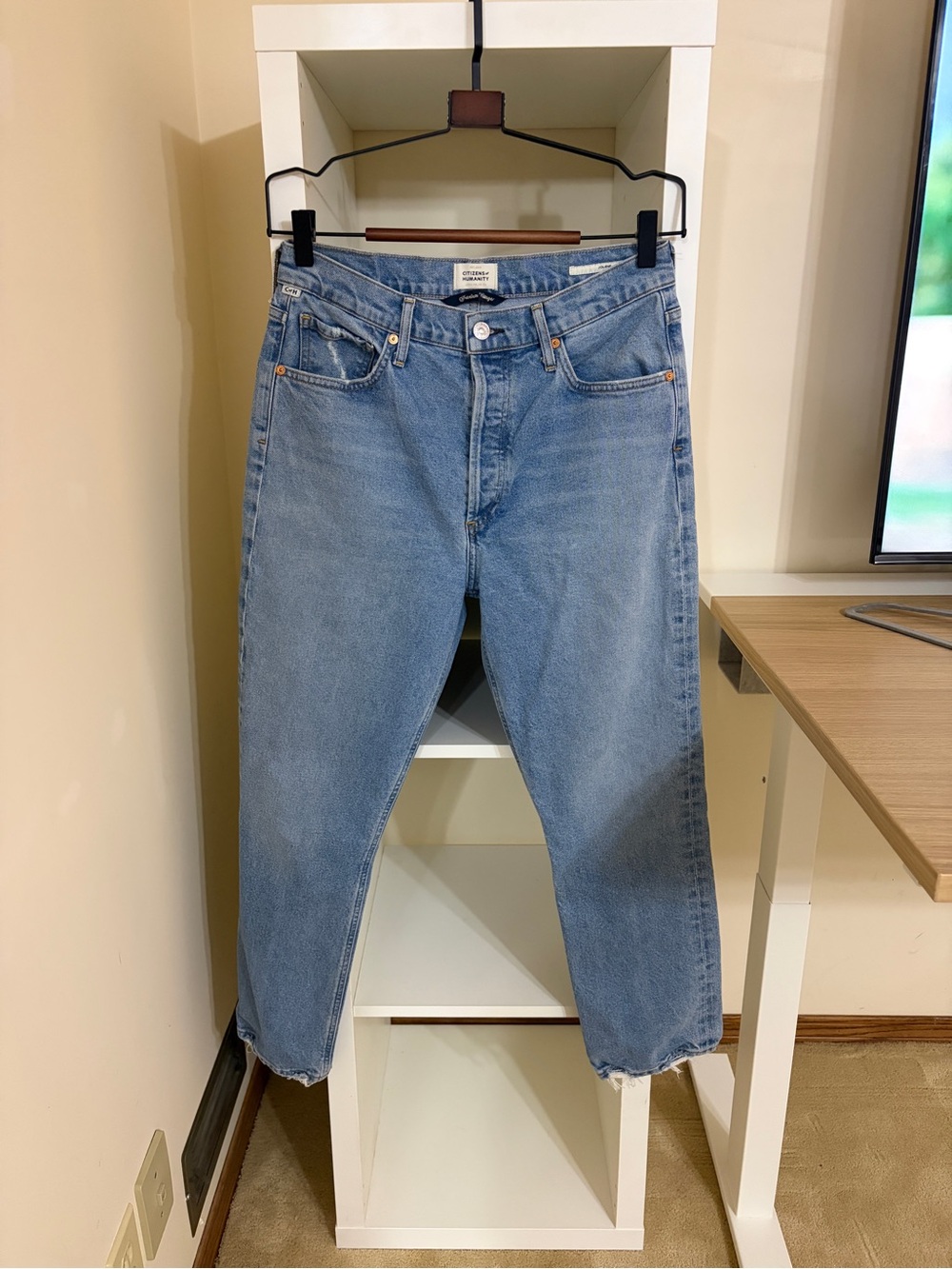 Citizens Of Humanity Light Blue Relaxed Straight Jeans ‘Jolene’| size 28